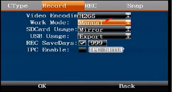 Manual recording