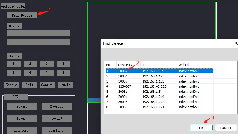 3. Camera screen configuration