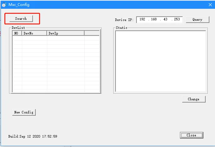 Configure using MxcConfig tool